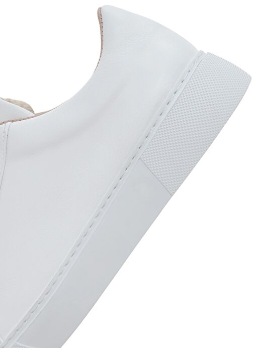 Kadın Beyaz Bağcıklı Deri Sneaker 25SFD370018 - Görsel 9