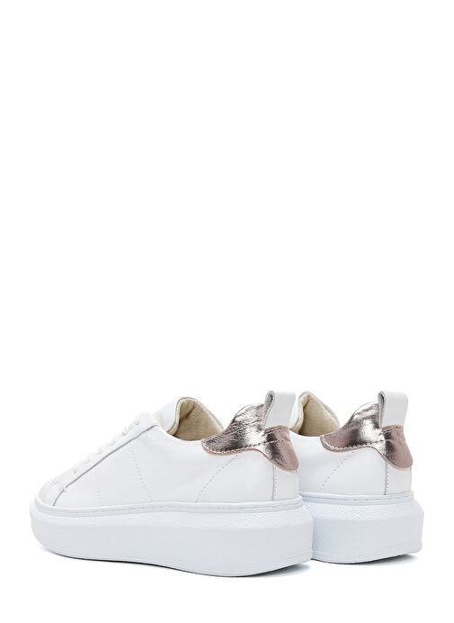 Derimod Derimod Kadın Beyaz Bağcıklı Deri Sneaker 25SFD370118 | Boyner Beyaz - 6. görsel