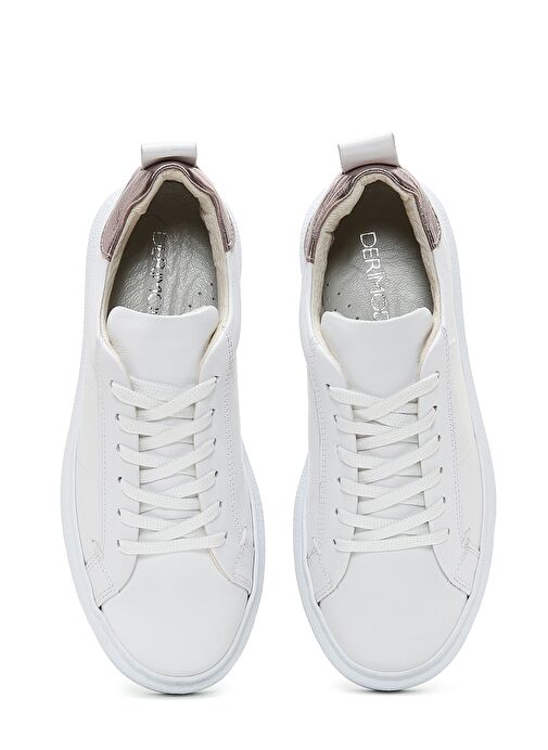 Derimod Derimod Kadın Beyaz Bağcıklı Deri Sneaker 25SFD370118 | Boyner Beyaz - 7. görsel