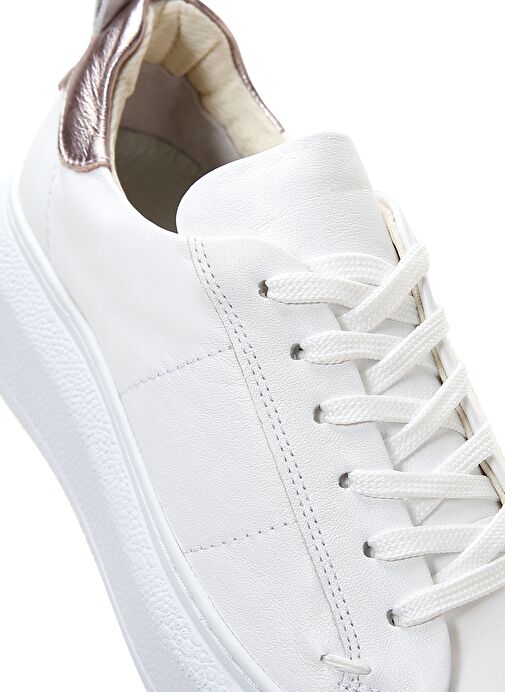 Derimod Derimod Kadın Beyaz Bağcıklı Deri Sneaker 25SFD370118 | Boyner Beyaz - 9. görsel