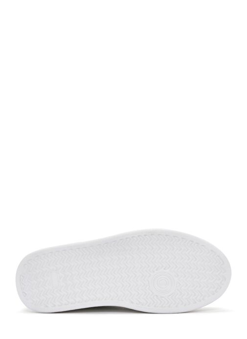 Kadın Beyaz Bağcıklı Kalın Tabanlı Deri Sneaker 25SFD370718 - Görsel 5