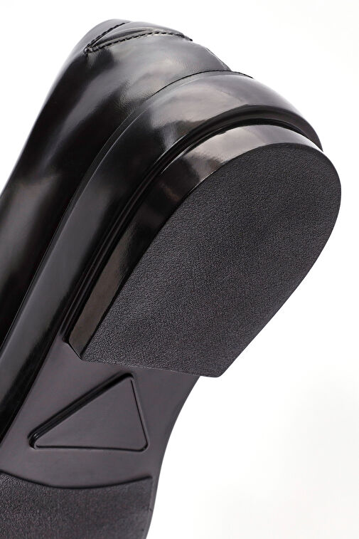 Derimod Siyah Kadın Deri Loafer 24WFD141922 - Görsel 9