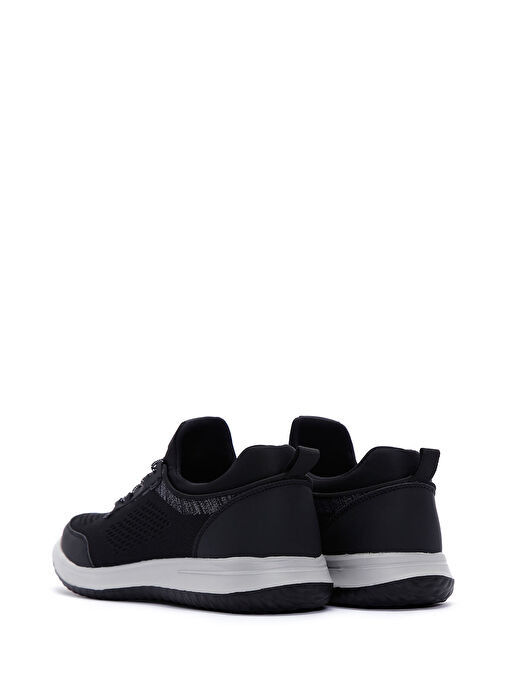 Derimod Zero Erkek Siyah Bağcıklı Kalın Tabanlı Kumaş Sneaker 25SFD69046F - Görsel 6
