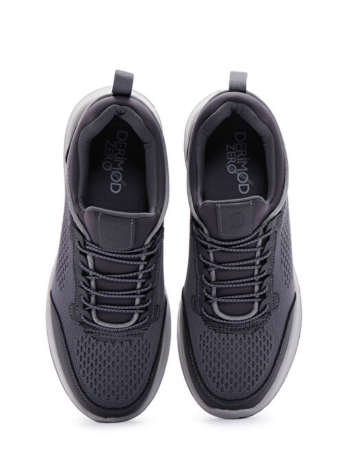 Derimod Zero Erkek Gri Bağcıklı Kalın Tabanlı Kumaş Sneaker 25SFD69046F - Görsel 7