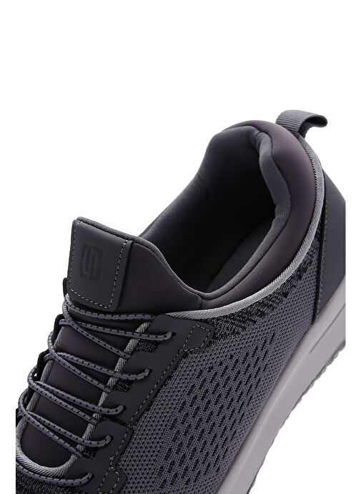 Derimod Zero Erkek Gri Bağcıklı Kalın Tabanlı Kumaş Sneaker 25SFD69046F - Görsel 8