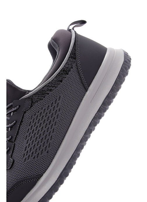 Derimod Zero Erkek Gri Bağcıklı Kalın Tabanlı Kumaş Sneaker 25SFD69046F - Görsel 9