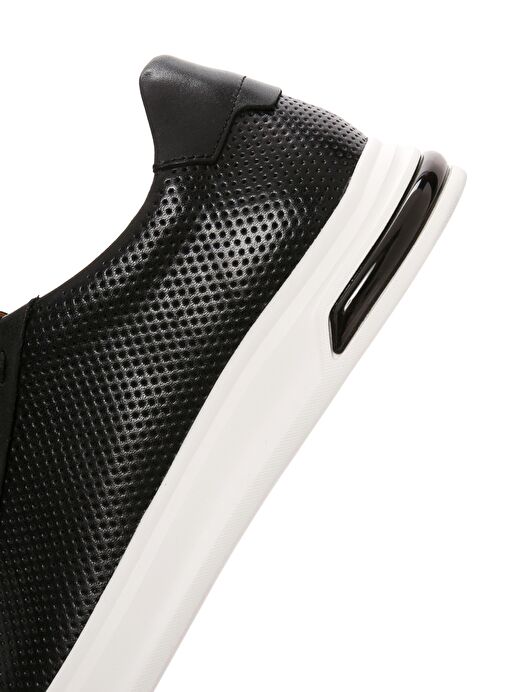 Erkek Siyah Bağcıklı Deri Sneaker 25SFD690518 - Görsel 9