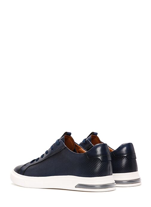 Erkek Lacivert Bağcıklı Deri Sneaker 25SFD690518 - Görsel 6
