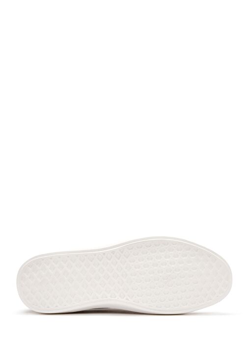 Erkek Bej Bağcıklı Süet Deri Sneaker 25SFD690610 - Görsel 5