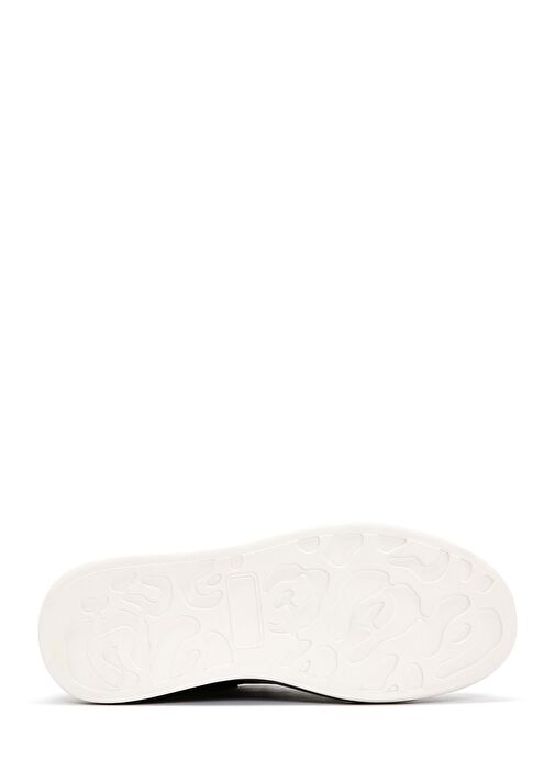 Erkek Siyah Kalın Tabanlı Bağcıklı Deri Sneaker 25SFD690718 - Görsel 5