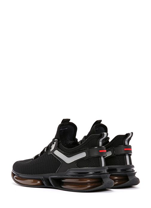 Derimod Zero Erkek Siyah Bağcıklı Kalın Tabanlı Kumaş Sneaker 25SFD69116F - Görsel 6