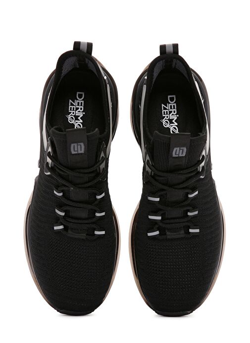 Derimod Zero Erkek Siyah Bağcıklı Kalın Tabanlı Kumaş Sneaker 25SFD69116F - Görsel 8