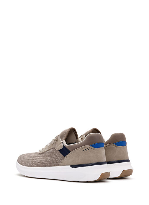 Derimod Zero Erkek Bej Bağcıklı Kalın Tabanlı Kumaş Sneaker 25SFD69136F - Görsel 6
