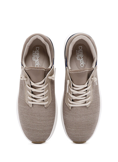 Derimod Zero Erkek Bej Bağcıklı Kalın Tabanlı Kumaş Sneaker 25SFD69136F - Görsel 8