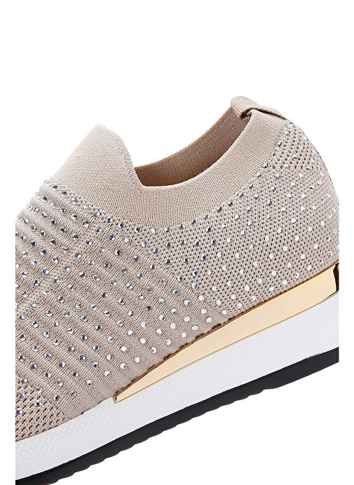 Derimod Zero Kadın Bej Kalın Tabanlı Taşlı Sneaker 25SFD43006F - Görsel 7