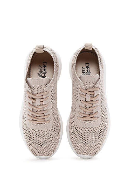 Derimod Zero Kadın Bej Bağcıklı Kalın Tabanlı Sneaker 25SFD43026F - Görsel 7