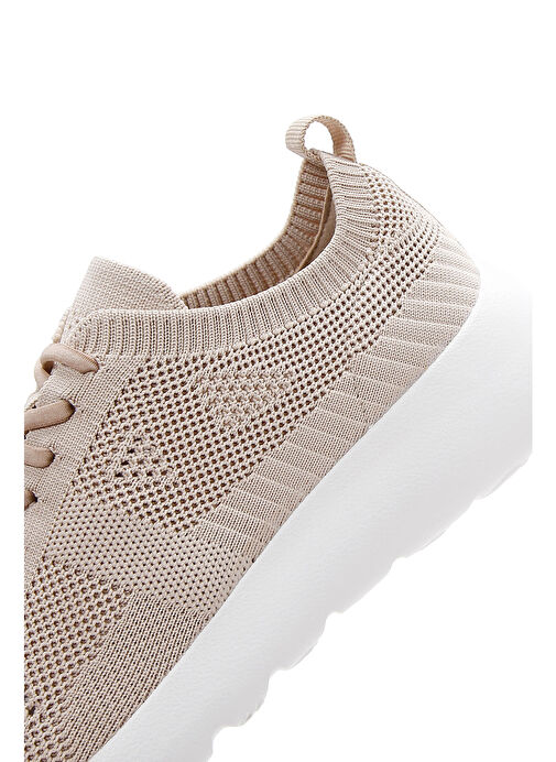 Derimod Zero Kadın Bej Bağcıklı Kalın Tabanlı Sneaker 25SFD43026F - Görsel 8