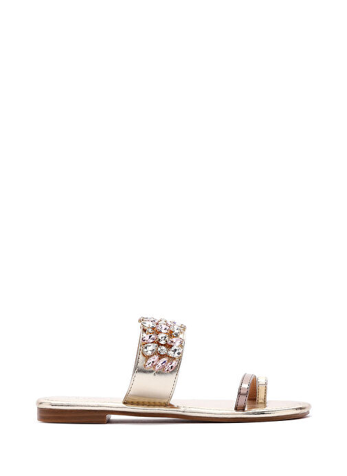 Kadın Altın Taşlı Parmak Arası Terlik 25SFE450014 - Görsel 5