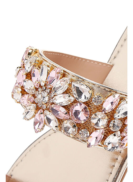 Kadın Altın Taşlı Parmak Arası Terlik 25SFE450014 - Görsel 9