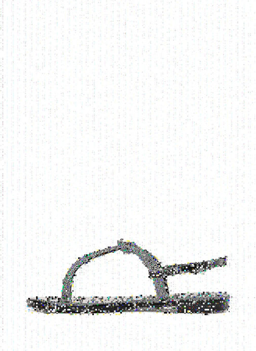 Kadın Siyah Taşlı Parmak Arası Sandalet 25SFE450314 - Görsel 3