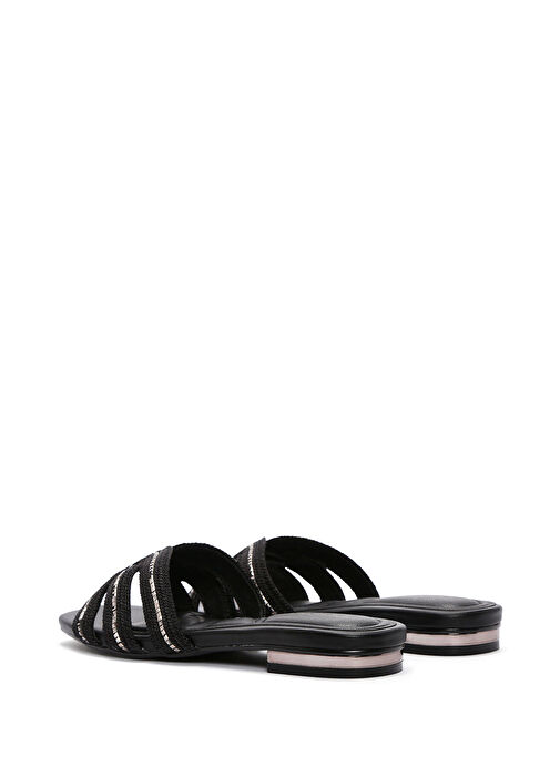 Kadın Siyah Taşlı Terlik 25SFD440114 - Görsel 6