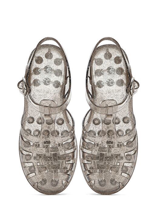 Kadın Siyah Bilekten Bantlı Jelly Sandalet 25SFE4907PV - Görsel 8