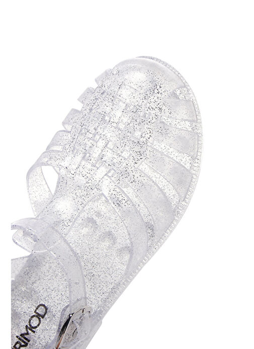 Kadın Şeffaf Bilekten Bantlı Jelly Sandalet 25SFE4907PV - Görsel 9