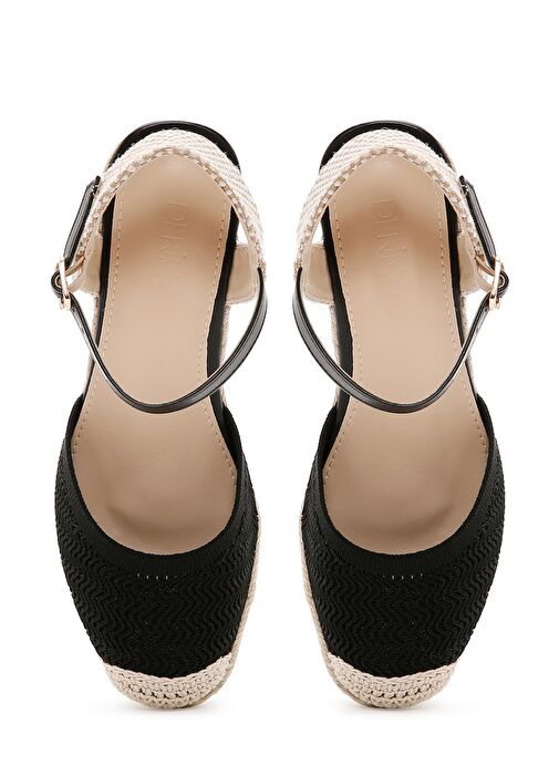 Derimod Derimod Kadın Siyah Bilekten Bantlı Dolgu Topuklu Espadril 25SFE49126F Casual Ayakkabı | Boyner Siyah - 8. görsel