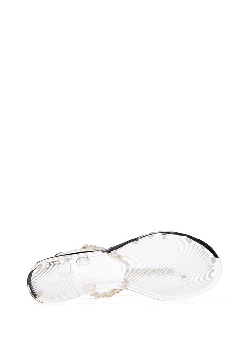Kadın Şeffaf Parmak Arası Taşlı Jelly Sandalet 25SFE4906PV - Görsel 6