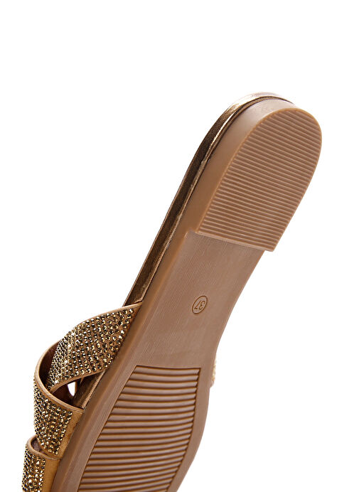 Kadın Bronz Taşlı Terlik 25SFE490814 - Görsel 9