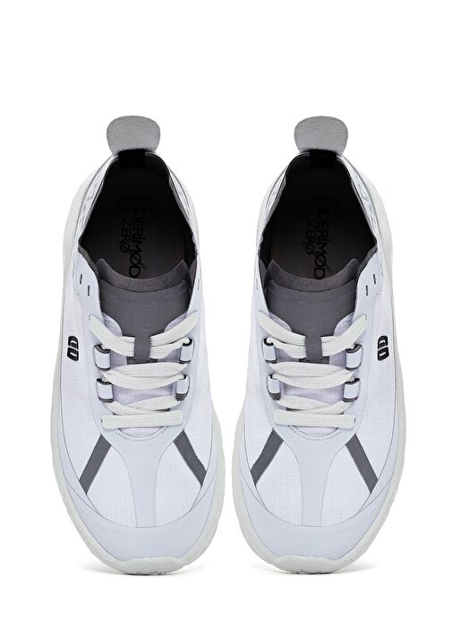 Kadın Beyaz Bağcıklı Kalın Tabanlı Sneaker 25SFE49626F - Görsel 8