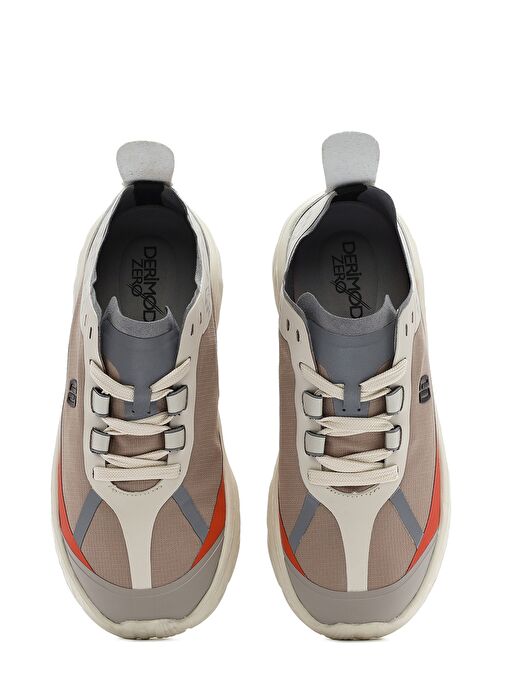 Kadın Bej Bağcıklı Kalın Tabanlı Sneaker 25SFE49626F - Görsel 8