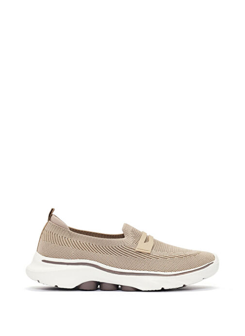 Derimod Zero Kadın Bej Kumaş Kalın Tabanlı Sneaker 25SFE49516F - Görsel 2