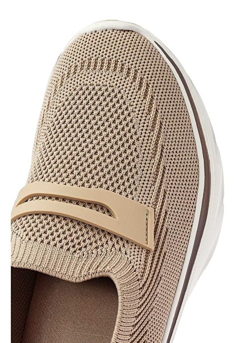 Derimod Zero Kadın Bej Kumaş Kalın Tabanlı Sneaker 25SFE49516F - Görsel 9