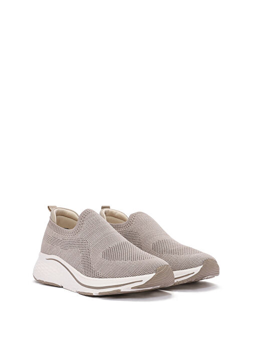 Derimod Zero Kadın Bej Kalın Tabanlı Kumaş Sneaker 25SFE49536F - Görsel 4