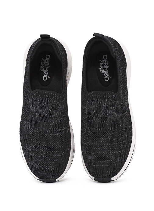 Derimod Zero Kadın Siyah Kalın Tabanlı Kumaş Sneaker 25SFE49536F - Görsel 8