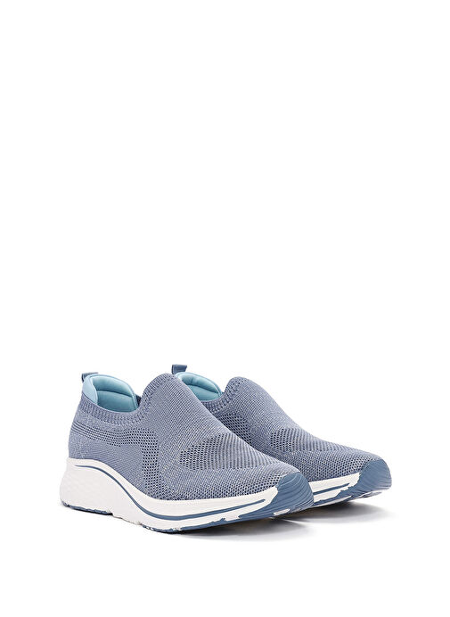 Derimod Zero Kadın Mavi Kalın Tabanlı Kumaş Sneaker 25SFE49536F - Görsel 4