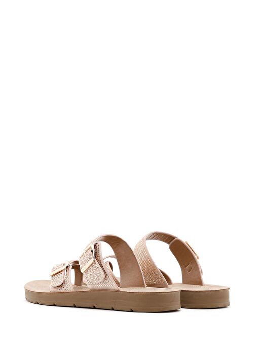 Derimod Derimod Kadın Pembe Çift Tokalı Taşlı Terlik 25SFE460114 Sandalet & Terlik | Boyner Pembe - 7. görsel