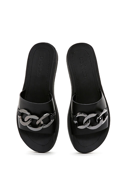 Kadın Siyah Aksesuarlı Terlik 25SFE460418 - Görsel 7