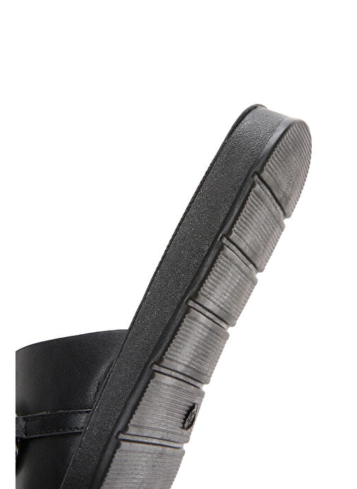 Kadın Siyah Aksesuarlı Terlik 25SFE460418 - Görsel 8