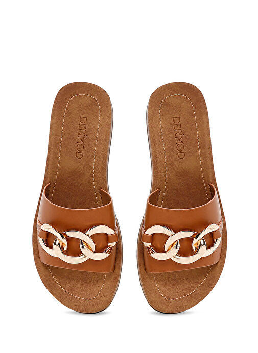 Kadın Taba Aksesuarlı Terlik 25SFE460418 - Görsel 7