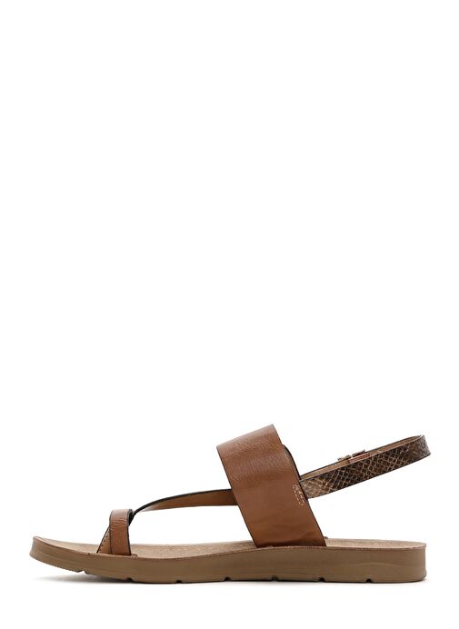 Kadın Taba Arkadan Bantlı Parmak Arası Sandalet 25SFE461014 - Görsel 3