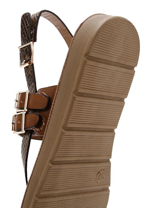 Kadın Taba Arkadan Bantlı Parmak Arası Sandalet 25SFE461014 - Görsel 8