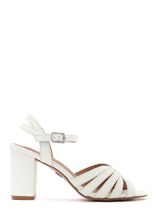 Derimod Derimod Kadın Beyaz Bilekten Bantlı Kalın Topuklu Sandalet 25SFE462218 Sandalet & Terlik | Boyner Beyaz - 2. görsel