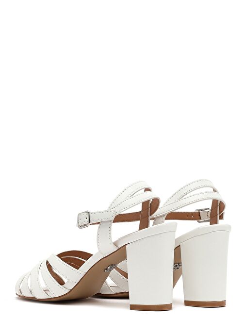 Derimod Derimod Kadın Beyaz Bilekten Bantlı Kalın Topuklu Sandalet 25SFE462218 Sandalet & Terlik | Boyner Beyaz - 7. görsel