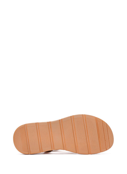 Kadın Bej Hasır Comfort Sandalet 25SFE4615M7 - Görsel 5