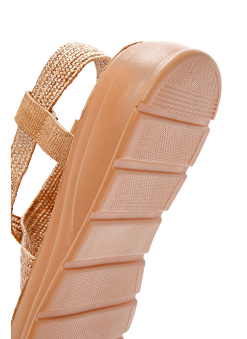 Kadın Bej Hasır Comfort Sandalet 25SFE4615M7 - Görsel 9