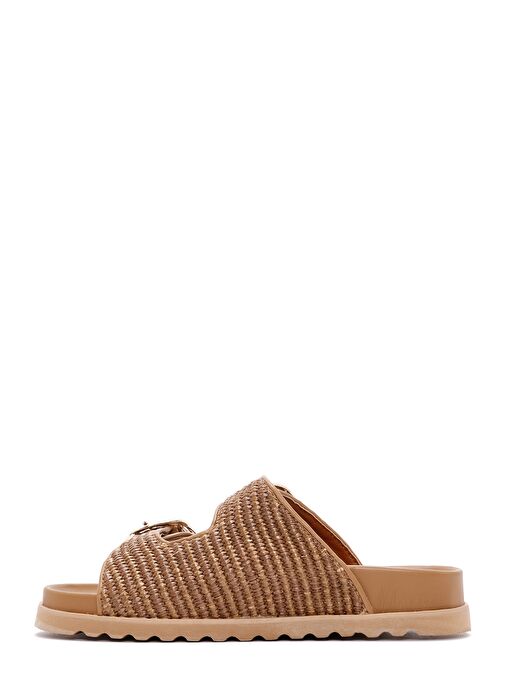 Kadın Taba Çift Tokalı Hasır Terlik 25SFD4402M7 - Görsel 3