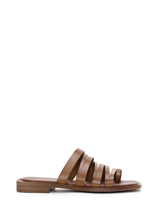 Kadın Taba Parmak Arası Deri Terlik 25SFD330018 - Görsel 2