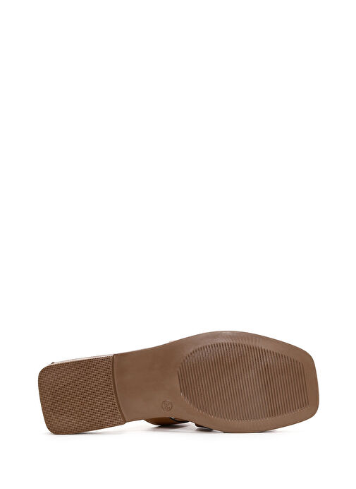 Kadın Taba Parmak Arası Deri Terlik 25SFD330018 - Görsel 5